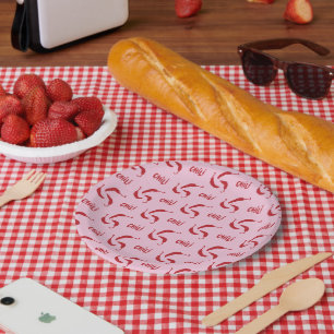 Muster für Red Chili Paprikaschoten Pappteller
