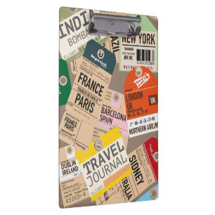 Muster für Reiseziele Klemmbrett