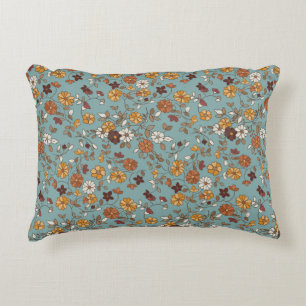 Muster für Retro-Boho-Blume Dekokissen