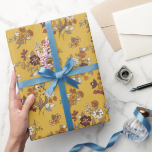 Muster für Retro-Boho-Blume Geschenkpapier