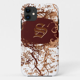 Muster für Retro-Damast mit Monogramm-Buchstaben S Case-Mate iPhone Hülle