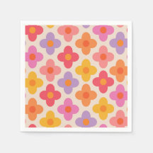 Muster für Retro-farbige Hippie-Mod-Blume