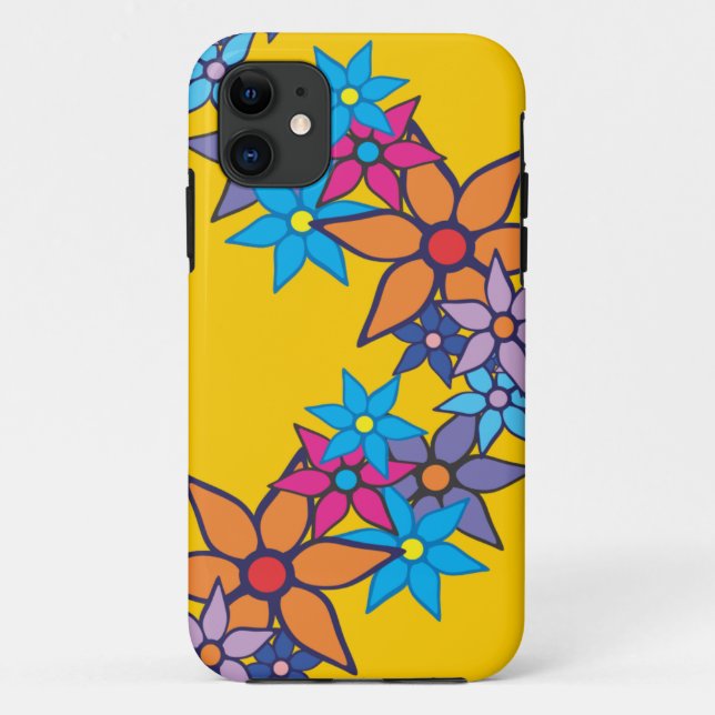 Muster für Retro-Floral #5 Case-Mate iPhone Hülle (Rückseite)