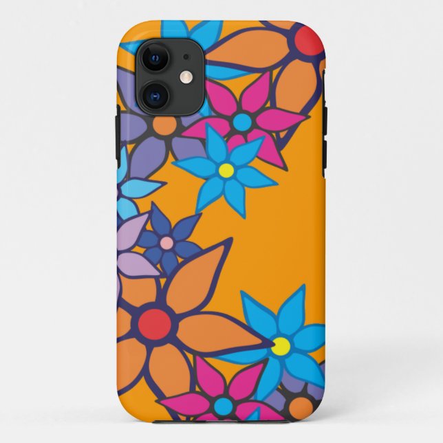 Muster für Retro-Floral Case-Mate iPhone Hülle (Rückseite)