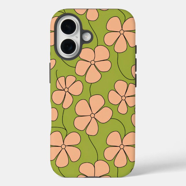 Muster für Retro-Floral Case-Mate iPhone Hülle (Rückseite)