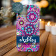 Muster für Retro Floral mit Name Case-Mate iPhone Hülle (Personalized Phone Case)
