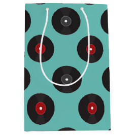 Muster für Retro Jukebox-Platten Mittlere Geschenktüte