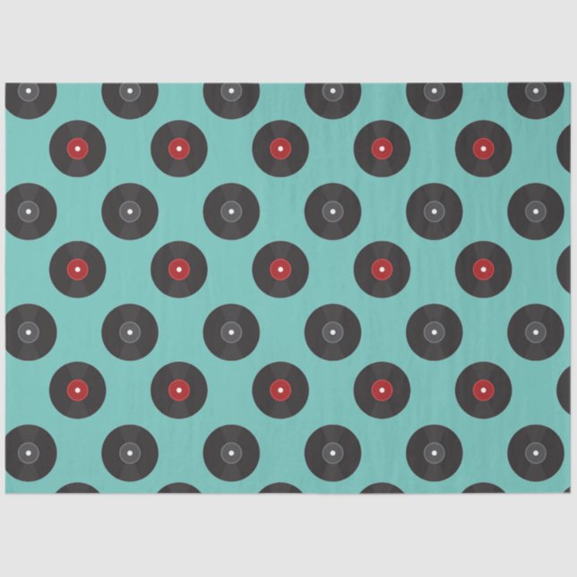 Muster für Retro Jukebox-Platten Seidenpapier (Vorderseite)