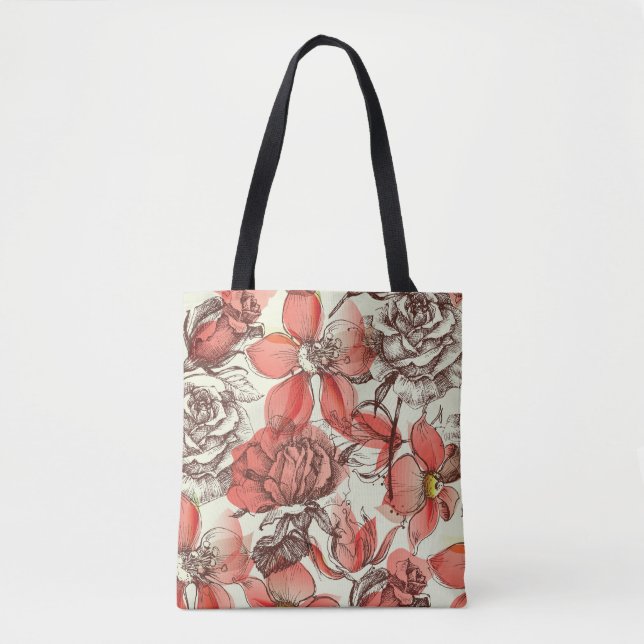 Muster für Retro-Rote Rosen (Vorderseite)