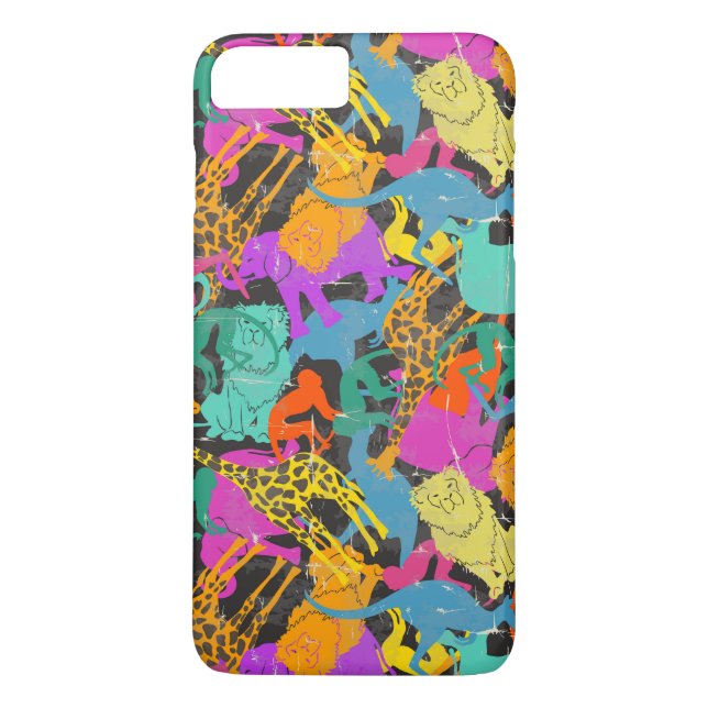 Muster für Retro-Silhouetten Case-Mate iPhone Hülle (Rückseite)