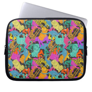 Muster für Retro-Silhouetten Laptopschutzhülle