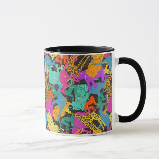 Muster für Retro-Silhouetten Tasse (Rechts)