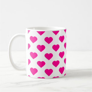 Muster für rosa Herzen Kaffeetasse