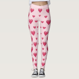 Muster für rosa Herzen Leggings
