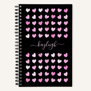 Muster für rosa Herzen Notizbuch