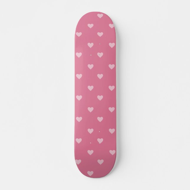 Muster für rosa Herzen Skateboard (Vorne)
