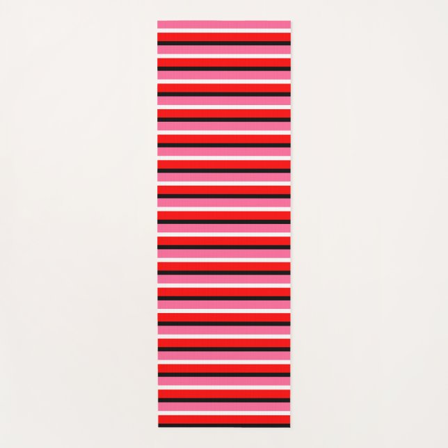 Muster für rosa Streifen Yogamatte (Vorderseite)