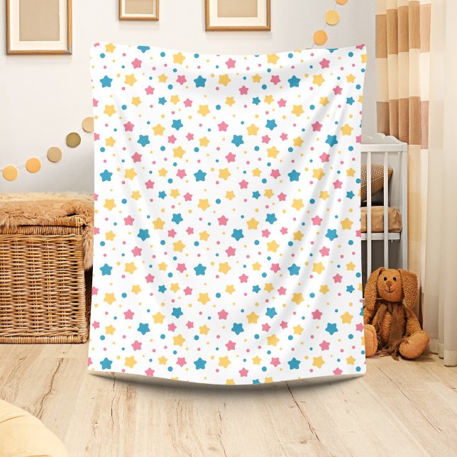 Muster für rosa und blaue Sterne Fleecedecke (Von Creator hochgeladen)