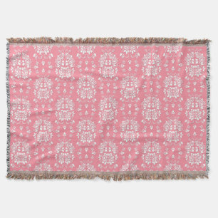 Muster für rosa und weiße Rosen Decke