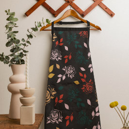 Muster für Rose und Blätter Schürze