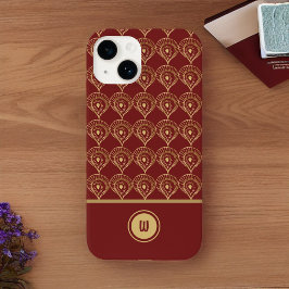 Muster für Rost und Gold Boho Monogram Case-Mate iPhone 14 Hülle