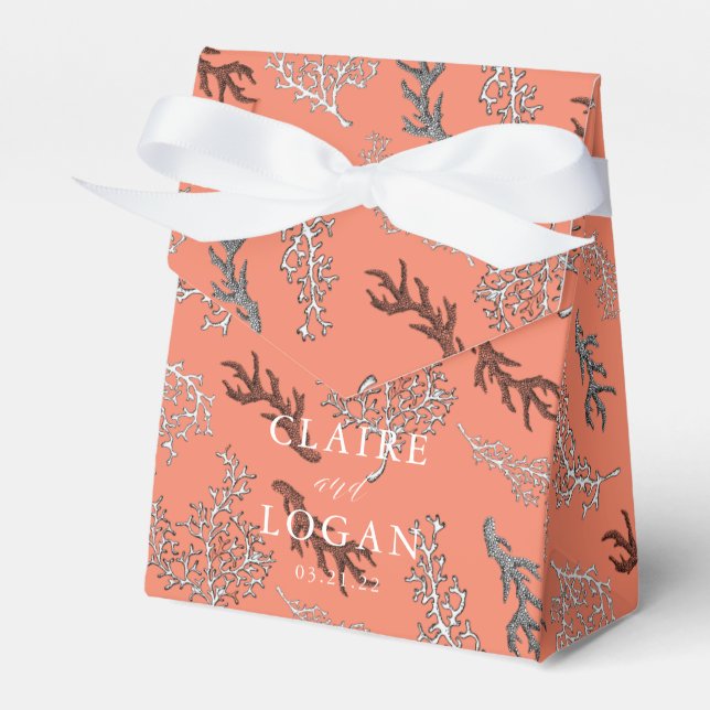 Muster für rote Koralle - Feld für die Gastgeschen Geschenkschachtel (Vorderseite)