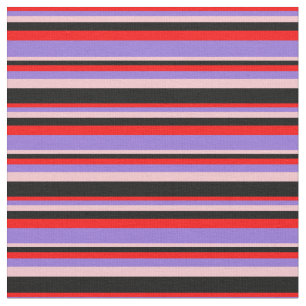 Muster für rote, Lila, rosa und schwarze Streifen Stoff