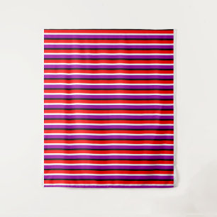 Muster für rote Lila Streifen Wandteppich