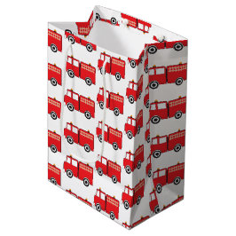 Muster für rote LKW Mittlere Geschenktüte