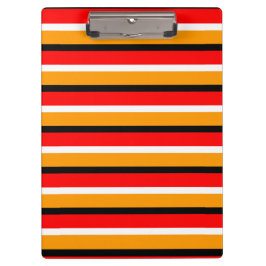 Muster für rote Orangen Streifen Klemmbrett