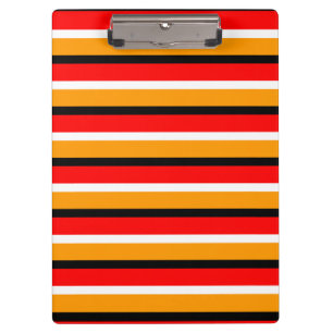 Muster für rote Orangen Streifen Klemmbrett