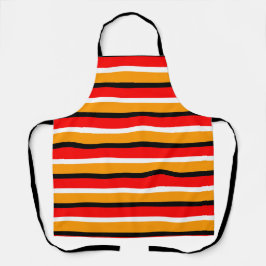Muster für rote Orangen Streifen Schürze