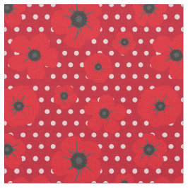 Muster für rote Pflücke und Polka-Punkte Stoff