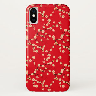 Muster für rote und weiße japanische Kirschblüten Case-Mate iPhone Hülle