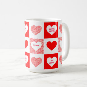Muster für rote und weiße Kerzen Kaffeetasse