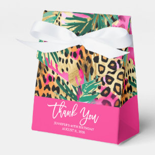 Muster für Safari Animals' Pelz Prints & Palm Blät Geschenkschachtel