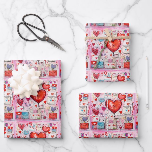 Muster für Schlaghöre und Lieben Geschenkpapier Set (Vorderseite)