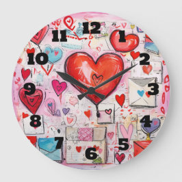 Muster für Schlaghöre und Lieben Große Wanduhr