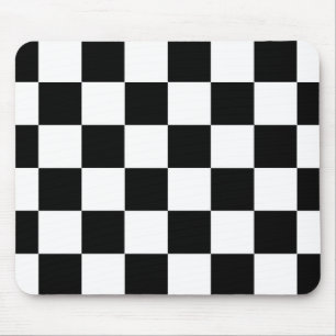 Muster für Schwarz-weiße geprüfte Karo Mousepad