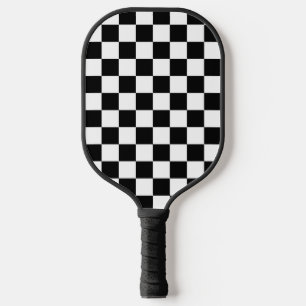 Muster für Schwarz-weiße geprüfte Karo Pickleball Schläger