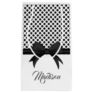 Muster für schwarze Bögen und Punkte Kleine Geschenktüte