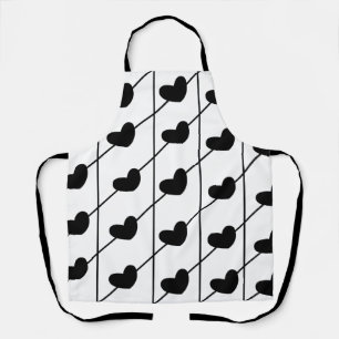 Muster für schwarze Herzen Schürze