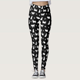 Muster für Schwarze Katzen und Paw Leggings