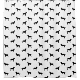 Muster für Schwarze Labrador-Retriever-Silhouetten Duschvorhang