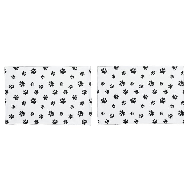Muster für schwarze Paws Kissenbezug (Vorderseite-Set)