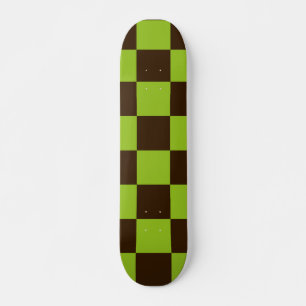 Muster für schwarze und grüne Quadrate Skateboard