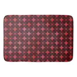 Muster für schwarze und rote Diamantketten Badematte