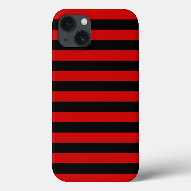 Muster für schwarze und rote Streifen Case-Mate iPhone Hülle (Rückseite)
