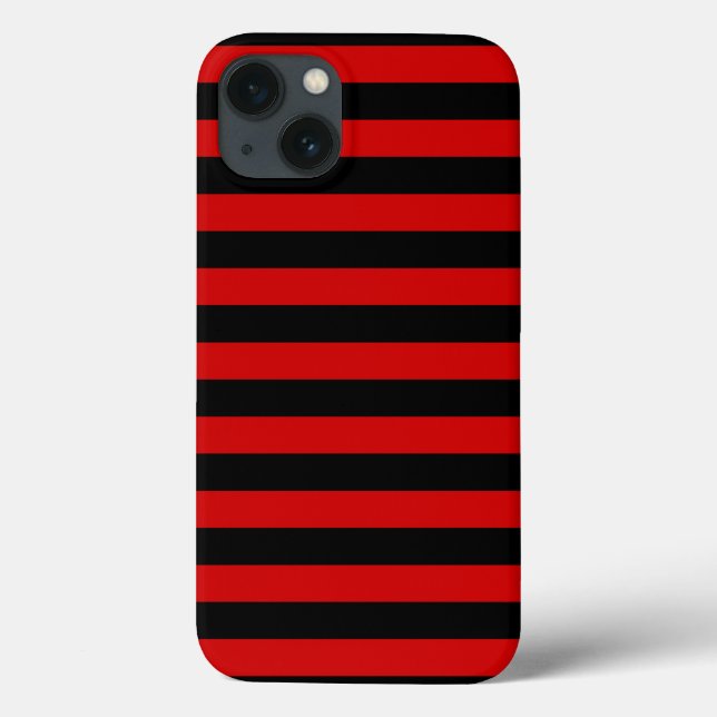 Muster für schwarze und rote Streifen Case-Mate iPhone Hülle (Rückseite)