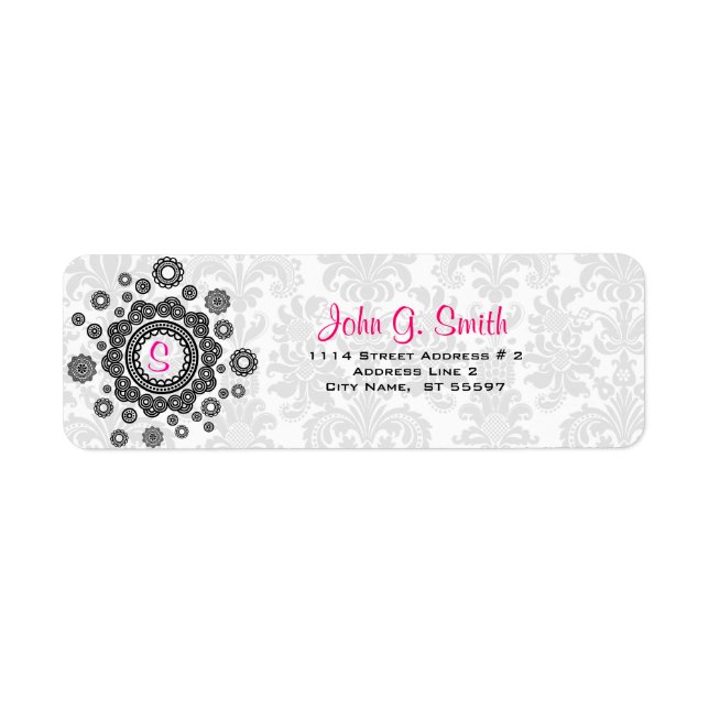 Muster für schwarze und weiße Blumenmatten - Vorla (Vorne)